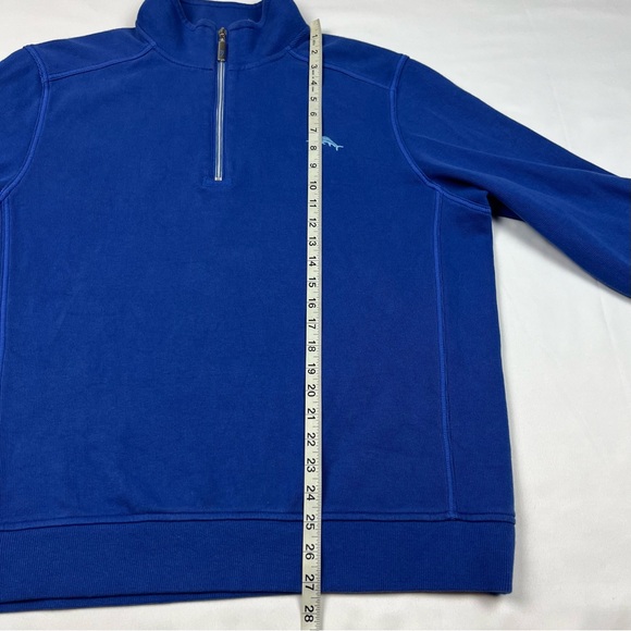 Tommy Bahama Kansas City Royals Mens 1/4 Zip Pullover Sweater Medium Blue A5 - Picture 7 of 7
